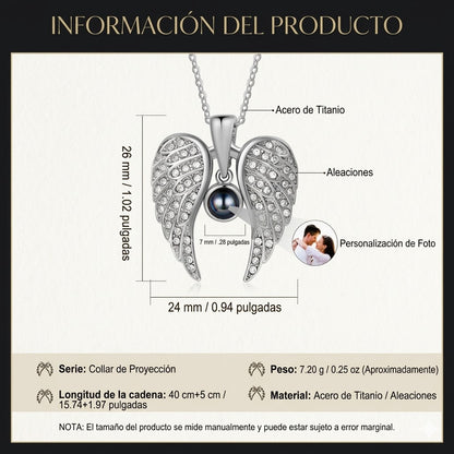 Collar Alas de Ángel con tu Foto